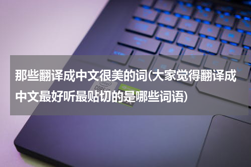 那些翻译成中文很美的词(大家觉得翻译成中文最好听最贴切的是哪些词语)