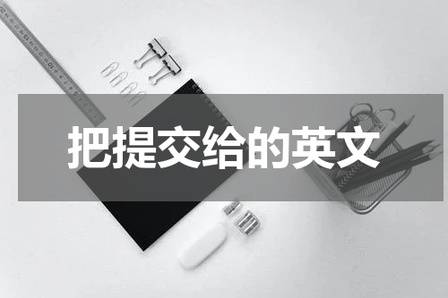 把提交给的英文