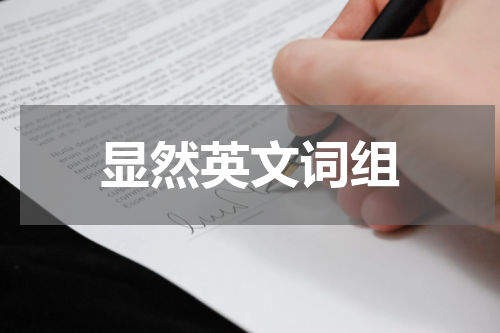 显然英文词组