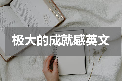 极大的成就感英文