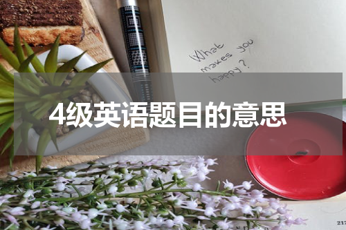 4级英语题目的意思