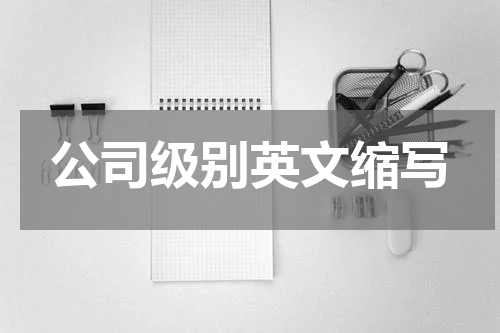 公司级别英文缩写