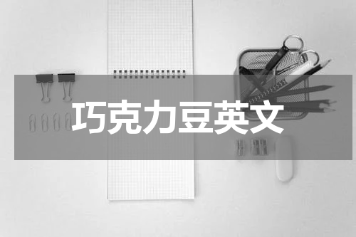 巧克力豆英文