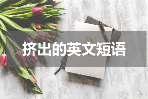 挤出的英文短语