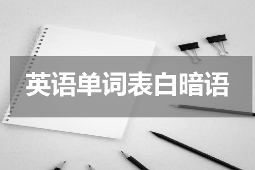英语单词表白暗语