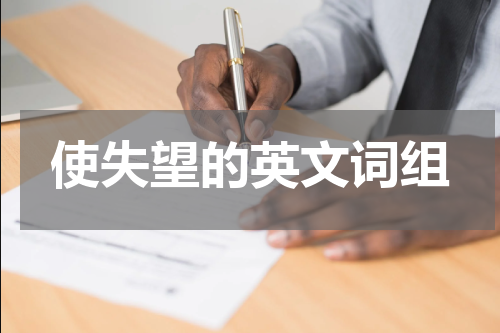 使失望的英文词组