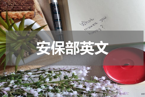 安保部英文