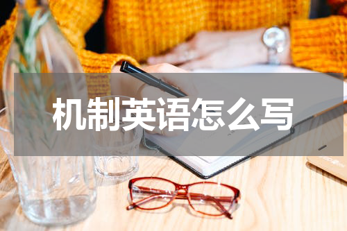 机制英语怎么写