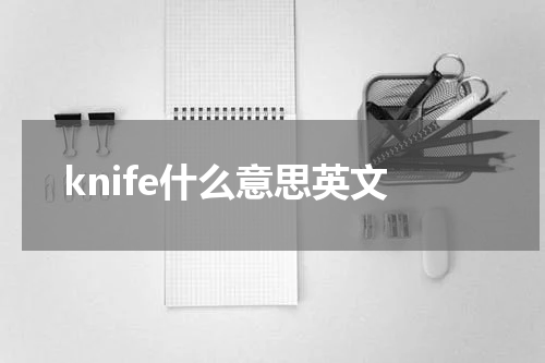 knife什么意思英文