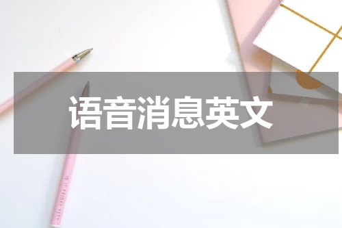 语音消息英文