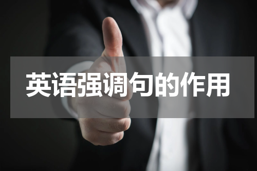 英语强调句的作用