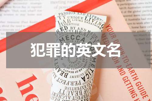 犯罪的英文名