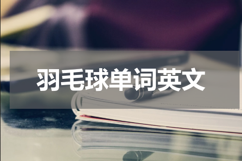 羽毛球单词英文