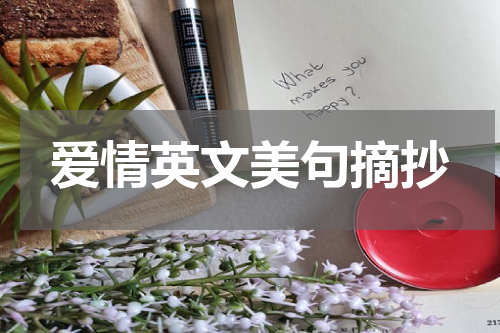 爱情英文美句摘抄