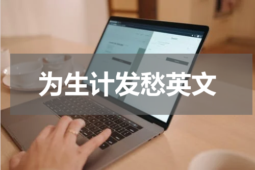 为生计发愁英文