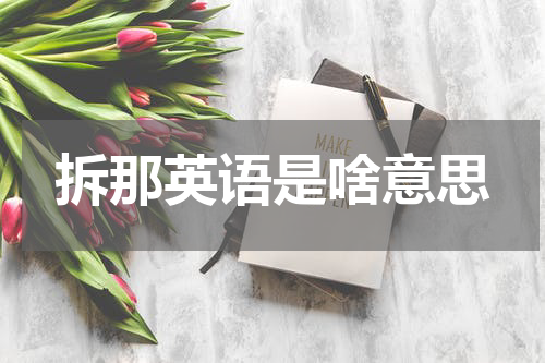 拆那英语是啥意思
