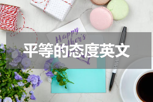 平等的态度英文