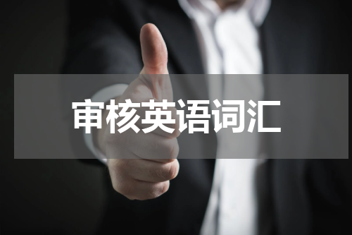 审核英语词汇