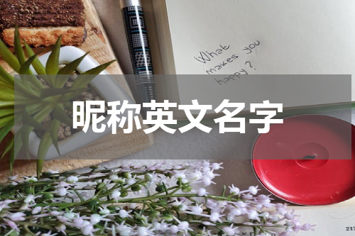 昵称英文名字